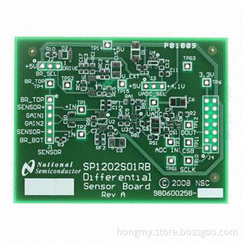 Multilayer PCB with HASL and Green Solder Mask, 0.3mm Minimum Hole Diameter